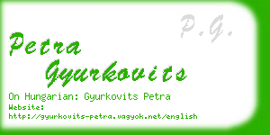 petra gyurkovits business card